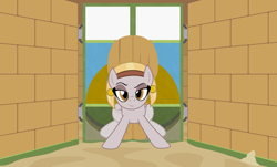 Size: 3789x2284 | Tagged: safe, artist:badumsquish, derpibooru exclusive, imported from derpibooru, part of a set, oc, oc only, earth pony, living hieroglyph, monster pony, original species, pony, bedroom eyes, bricks, door, dreamworks face, ear piercing, earring, egyptian, egyptian pony, eyeshadow, female, headband, hieroglyphics, jewelry, looking at you, makeup, mare, painting, piercing, pyramid, raised eyebrow, sand, show accurate, smiling, smirk, solo, trap (device), wall