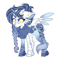 Size: 1280x986 | Tagged: safe, artist:irennecalder, imported from derpibooru, oc, alicorn, bicorn, original species, alpharian, deviantart watermark, female, horn, horns, multiple horns, obtrusive watermark, simple background, solo, transparent background, watermark