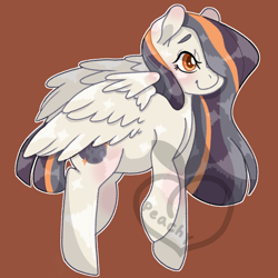 Size: 700x700 | Tagged: safe, artist:peachy-pea, imported from derpibooru, oc, oc only, pegasus, pony, solo