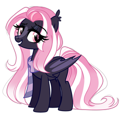 Size: 2507x2335 | Tagged: safe, artist:emberslament, imported from derpibooru, oc, oc only, oc:onyx rose, bat pony, pony, bat pony oc, bat wings, clothes, cute, pink hair, scarf, simple background, solo, transparent background, wings