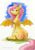 Size: 1414x2000 | Tagged: safe, artist:capt_hairball, imported from derpibooru, fluttershy, bat pony, pegasus, pony, bat ponified, butt, cutie mark, eye clipping through hair, fangs, female, flutterbat, grass, looking at you, looking back, looking back at you, looking over shoulder, mare, night, plot, race swap, simple background, smiling, smirk, solo, tail