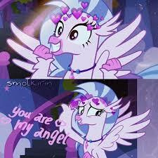 Size: 225x225 | Tagged: safe, edit, edited screencap, imported from derpibooru, screencap, silverstream, classical hippogriff, hippogriff, cute, diastreamies, female, heart, needs more jpeg, smiling, solo, spread wings, wings