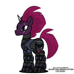 Size: 1024x1024 | Tagged: safe, artist:christiancerda, imported from derpibooru, tempest shadow, armor, artifical horn, artificial horn, cracked horn, horn, my little portal, portal (valve), scar, simple background, tempest gets her horn back, transparent background, vector