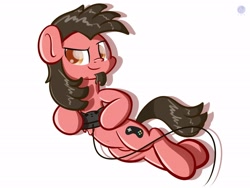 Size: 2560x1920 | Tagged: dead source, safe, artist:kimjoman, artist:php142, imported from derpibooru, oc, oc only, oc:ace play, earth pony, pony, belly button, chest fluff, controller, facial hair, goatee, looking at you, male, nudity, sheath, solo, stallion