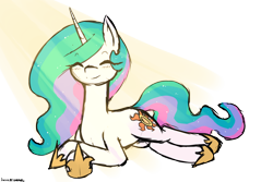 Size: 3000x2000 | Tagged: safe, artist:anonymous, imported from derpibooru, princess celestia, pony, unicorn, /mlp/, 4chan, crepuscular rays, cute, drawthread, eyes closed, female, missing accessory, ponified, ponified animal photo, race swap, simple background, solo, transparent background, unicorn celestia