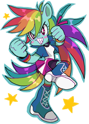 Size: 513x708 | Tagged: safe, artist:hottoshii, artist:le683a, imported from derpibooru, rainbow dash, anthro, plantigrade anthro, equestria girls, alternate hairstyle, ambiguous facial structure, blush sticker, blushing, cute, dashabetes, female, ponytail, simple background, smiling, solo, stars, white background