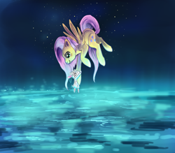 Size: 1710x1500 | Tagged: safe, artist:avui, imported from derpibooru, angel bunny, fluttershy, pegasus, flying