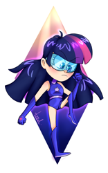 Size: 1200x1920 | Tagged: safe, artist:natuski, imported from derpibooru, twilight sparkle, human, female, humanized, magic gaia, request, requested art, solo, superhero