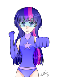 Size: 1024x1366 | Tagged: safe, artist:miyyuuu, imported from derpibooru, twilight sparkle, human, female, humanized, magic gaia, simple background, solo, superhero, transparent background