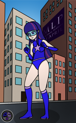 Size: 1440x2340 | Tagged: safe, artist:ordeperv, imported from derpibooru, twilight sparkle, human, human coloration, humanized, magic gaia, superhero