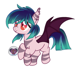 Size: 2472x2427 | Tagged: safe, artist:applerougi, imported from derpibooru, oc, oc only, oc:claire, bat pony, pony, bat pony oc, deviantart watermark, female, mare, obtrusive watermark, simple background, solo, transparent background, watermark