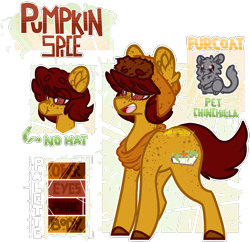 Size: 2275x2200 | Tagged: dead source, safe, artist:mcwolfity, imported from derpibooru, oc, oc only, oc:pumpkin spice, chinchilla, bust, clothes, colored hooves, ear fluff, eye clipping through hair, fluffy, male, open mouth, reference sheet, scarf, simple background, smiling, stallion, transparent background