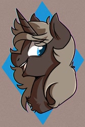 Size: 1320x1965 | Tagged: safe, artist:modularpon, imported from derpibooru, oc, oc only, oc:parch well, pony, unicorn, bust, solo