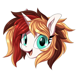 Size: 1200x1200 | Tagged: safe, artist:ask-colorsound, imported from derpibooru, oc, oc only, oc:scarlet serenade, pony, unicorn, cute, emoticon, female, happy, head only, mare, simple background, smiling, solo, transparent background