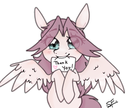 Size: 1000x856 | Tagged: safe, artist:sirena-flitter, imported from derpibooru, oc, oc only, oc:sirena flitter, pegasus, pony, female, mare, simple background, solo, thank you, transparent background