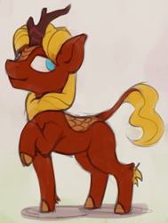 Size: 919x1213 | Tagged: safe, artist:marsminer, imported from derpibooru, oc, oc only, oc:soul harmony, kirin, kirin-ified, solo, species swap