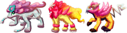 Size: 1600x419 | Tagged: safe, artist:amura-of-jupiter, artist:tiothebeetle, imported from derpibooru, apple bloom, scootaloo, sweetie belle, entei, raikou, suicune, apple bloom's bow, bow, crossover, cutie mark crusaders, hair bow, pokefied, pokémon, simple background, species swap, transparent background