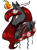 Size: 1024x1383 | Tagged: safe, artist:oneiria-fylakas, imported from derpibooru, oc, oc only, oc:erzebest, bat pony, pony, bust, female, flower, horns, mare, portrait, simple background, solo, transparent background