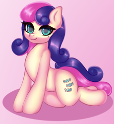 Size: 3000x3264 | Tagged: safe, artist:yutakira92, imported from derpibooru, bon bon, sweetie drops, earth pony, pony, adorabon, cute, female, looking at you, mare, smiling, solo