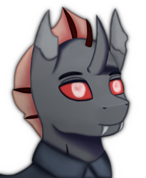 Size: 2042x2492 | Tagged: safe, artist:josipbrozbeforehoes, imported from derpibooru, oc, oc only, changeling, red changeling, simple background, solo, transparent background