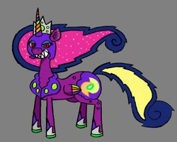 Size: 1000x800 | Tagged: safe, artist:eternaljonathan, imported from derpibooru, princess cadance, princess celestia, princess luna, twilight sparkle, oc, oc:darkest night galaxius, oc:princess galaxius, alicorn, alicorn oc, clothes, costume, deviantart, digital art, fusion, horn, nightmare, nightmare night costume, twilight sparkle (alicorn)