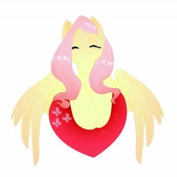 Size: 4096x4096 | Tagged: safe, artist:evlass, imported from derpibooru, fluttershy, pegasus, pony, blushing, cute, eyes closed, female, shyabetes, smiling, solo