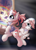 Size: 838x1150 | Tagged: safe, artist:manifest harmony, imported from derpibooru, nurse redheart, oc, oc:manifest harmony, earth pony, pony, series:save the world, coronavirus, covid-19, crying, cup, duo, face mask, heart eyes, heart nostrils, positive message, positive ponies, sonic rainboom, stethoscope, tears of joy, teary eyes, wingding eyes