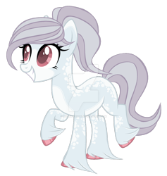 Size: 1280x1349 | Tagged: safe, artist:magicdarkart, imported from derpibooru, oc, oc only, earth pony, pony, base used, coat markings, cute, dappled, deviantart watermark, female, looking up, mare, obtrusive watermark, ponytail, raised hoof, raised leg, simple background, smiling, solo, transparent background, unshorn fetlocks, watermark