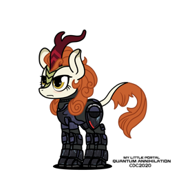 Size: 894x894 | Tagged: safe, artist:christiancerda, imported from derpibooru, autumn blaze, kirin, armor, my little portal, portal (valve), simple background, transparent background, vector