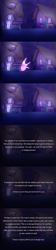 Size: 800x3600 | Tagged: safe, artist:vavacung, imported from derpibooru, series:an unexpected love life of little changeling, comic, night, ponyville, teleportation