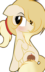 Size: 704x1134 | Tagged: safe, artist:applerougi, imported from derpibooru, oc, oc only, oc:cremita, earth pony, pony, female, mare, simple background, solo, transparent background