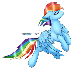 Size: 1034x948 | Tagged: safe, artist:monsoonvisionz, imported from derpibooru, rainbow dash, pegasus, pony, eyes closed, female, flying, mare, simple background, solo, spread wings, transparent background, wings