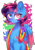 Size: 1336x1899 | Tagged: safe, artist:paintpalet35, imported from derpibooru, oc, oc only, pegasus, pony, abstract background, female, glasses, heterochromia, pride month, simple background, solo, transparent background