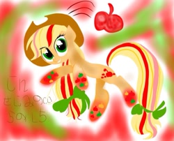 Size: 950x768 | Tagged: safe, artist:pinkieshy435, imported from derpibooru, applejack, earth pony, pony, female, rainbow power, solo