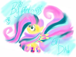 Size: 1024x768 | Tagged: safe, artist:pinkieshy435, imported from derpibooru, fluttershy, pegasus, pony, female, rainbow power, solo