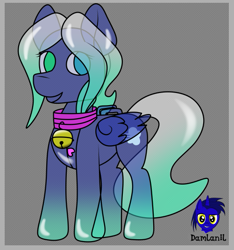 Size: 501x535 | Tagged: safe, alternate version, artist:damlanil, imported from derpibooru, oc, oc only, oc:air flow, inflatable pony, original species, pegasus, pony, pooltoy pony, collar, gift art, inflatable, latex, latex suit, signature, solo, transparent