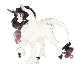 Size: 2700x2500 | Tagged: safe, artist:gigason, imported from derpibooru, oc, oc only, hybrid, pony, unicorn, female, high res, interspecies offspring, mare, offspring, parent:discord, parent:princess celestia, parents:dislestia, simple background, solo, transparent background