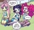 Size: 892x802 | Tagged: safe, artist:pencils, idw, imported from derpibooru, fluttershy, pinkie pie, rarity, equestria girls, spoiler:comic, spoiler:comicequestriagirlsmarchradness, alternate hairstyle, belly button, clothes, cute, diapinkes, flutterthighs, legs, midriff, pigtails, raribetes, sexy, shoes, shorts, shyabetes, sleeveless, sneakers, sports bra, sports shorts, trio