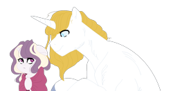 Size: 1218x644 | Tagged: safe, artist:rosebuddity, imported from derpibooru, prince blueblood, oc, oc:athena (rosebuddity), pony, unicorn, female, filly, offspring, parent:prince blueblood, parent:twilight sparkle, parents:twiblood, simple background, transparent background