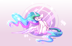 Size: 3400x2200 | Tagged: safe, artist:celes-969, artist:spirit-fire360, imported from derpibooru, princess celestia, alicorn, pony, colored hooves, eyes closed, female, gradient background, mare, open mouth, solo, tired, yawn