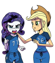 Size: 4272x4896 | Tagged: safe, artist:pencils, edit, idw, imported from derpibooru, applejack, rarity, equestria girls, spoiler:comic, spoiler:comicequestriagirlsmarchradness, angry, background removed, cute, madorable, raribetes, simple background, transparent background