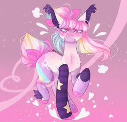 Size: 1280x1232 | Tagged: safe, artist:akiiichaos, imported from derpibooru, oc, oc only, earth pony, pony, clothes, female, mare, socks, solo, striped socks