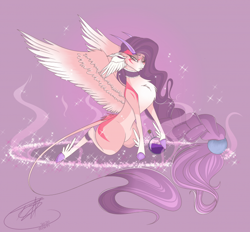 Size: 700x649 | Tagged: artist needed, source needed, safe, imported from derpibooru, oc, oc:avigail, pegasus, pony, angel, collar, indexed png, magic, potion