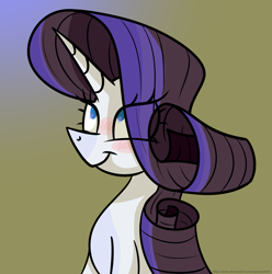 Size: 2591x2607 | Tagged: safe, artist:chipwanderer, imported from derpibooru, rarity, pony, bust, female, high res, portrait, solo