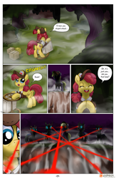 Size: 1300x2000 | Tagged: safe, artist:smudge proof, imported from derpibooru, derpy hooves, sunny delivery, changeling, pegasus, pony, borg, butt, comic, female, fog, forest, laser sight, mare, night, patreon, plot, star trek, star trek: first contact