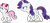 Size: 5144x2331 | Tagged: safe, artist:chrzanek97, artist:claritea, artist:kooner-cz, artist:reginault, edit, editor:slayerbvc, imported from derpibooru, vector edit, rarity, sweetie belle, pony, unicorn, angry, belle sisters, chase, female, filly, furious, grin, hair curlers, looking back, mare, nervous, nervous grin, rarity is not amused, sheepish grin, siblings, simple background, sisters, smiling, transparent background, unamused, vector