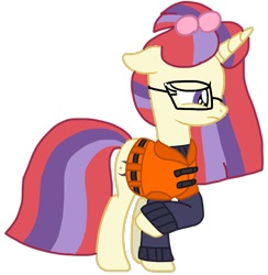 Size: 1052x1080 | Tagged: safe, artist:徐詩珮, imported from derpibooru, moondancer, pony, unicorn, series:sprglitemplight diary, series:sprglitemplight life jacket days, series:springshadowdrops diary, series:springshadowdrops life jacket days, alternate universe, base used, clothes, female, glasses, lifejacket, mare, sad, simple background, transparent background