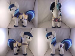 Size: 1597x1199 | Tagged: safe, artist:little-broy-peep, imported from derpibooru, shining armor, pony, unicorn, armor, irl, male, photo, plushie, solo, stallion