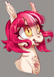 Size: 2480x3507 | Tagged: safe, artist:corelle-vairel, imported from derpibooru, bat pony, pony, bust, female, mare, portrait, solo