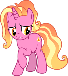 Size: 792x896 | Tagged: safe, artist:crystalmagic6, imported from derpibooru, luster dawn, pony, unicorn, the last problem, female, inkscape, looking down, mare, raised hoof, simple background, solo, transparent background, vector